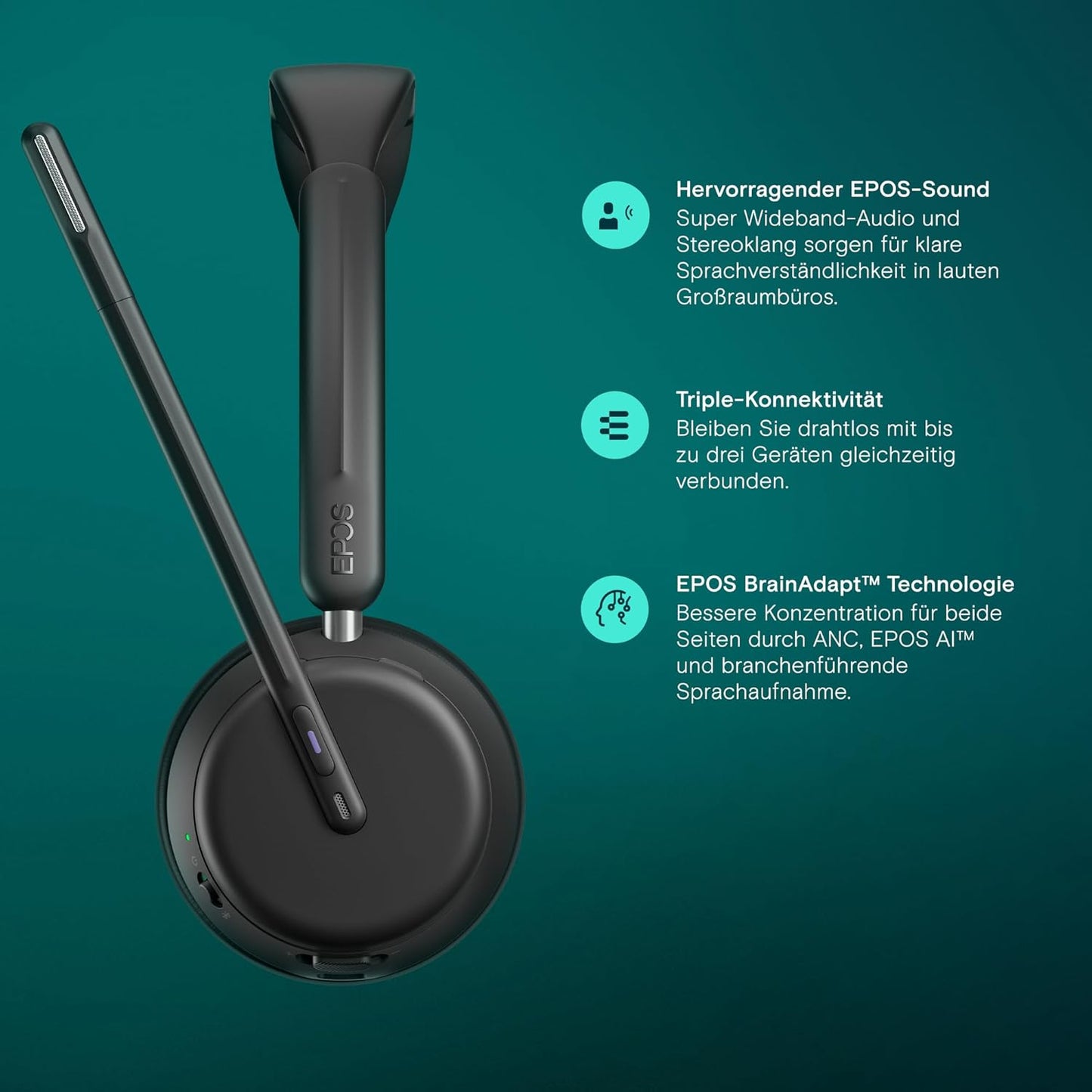 Impact 1030T Mono Bluetooth Headset, Teams-zertifiziert, Bluetooth Mono and Microsoft Teams Certified