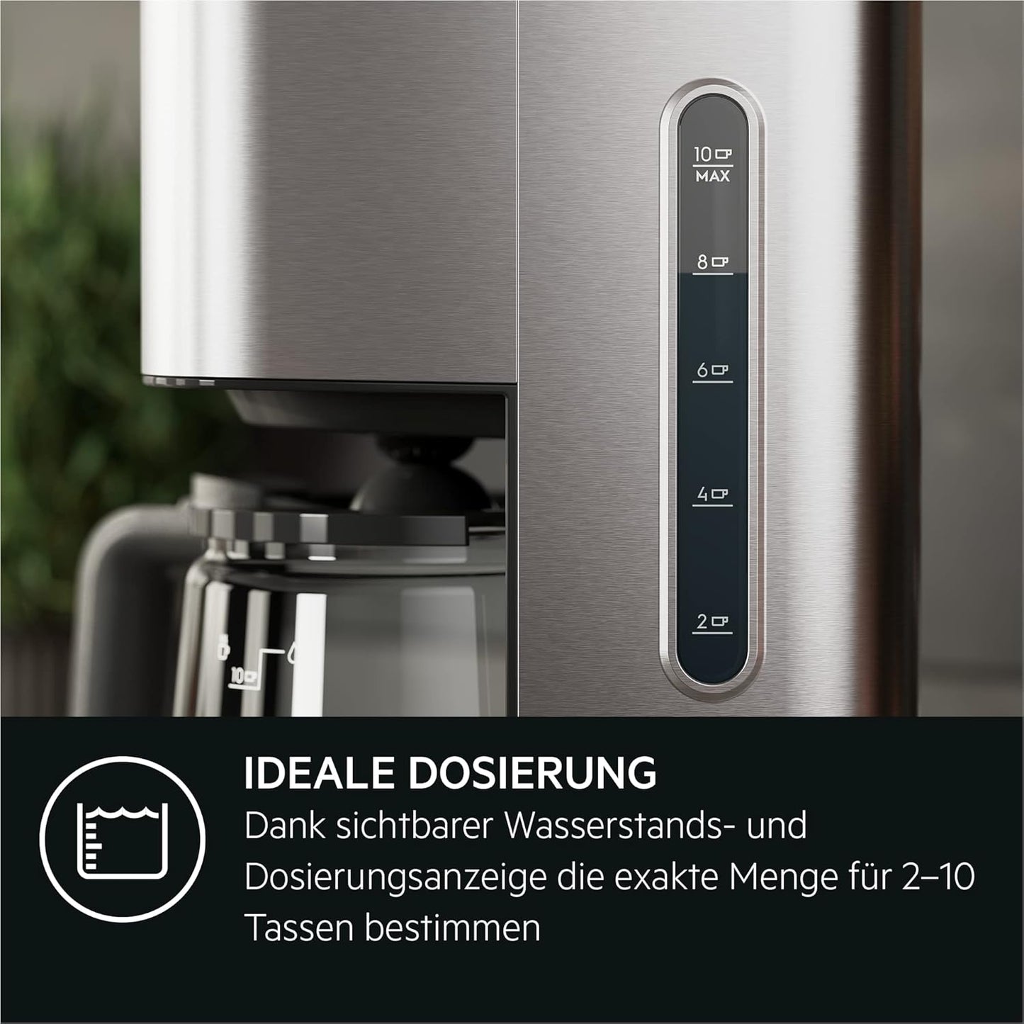 Deli 5 Kaffeemaschine mit Timer und Warmhaltefunktion, Edelstahl