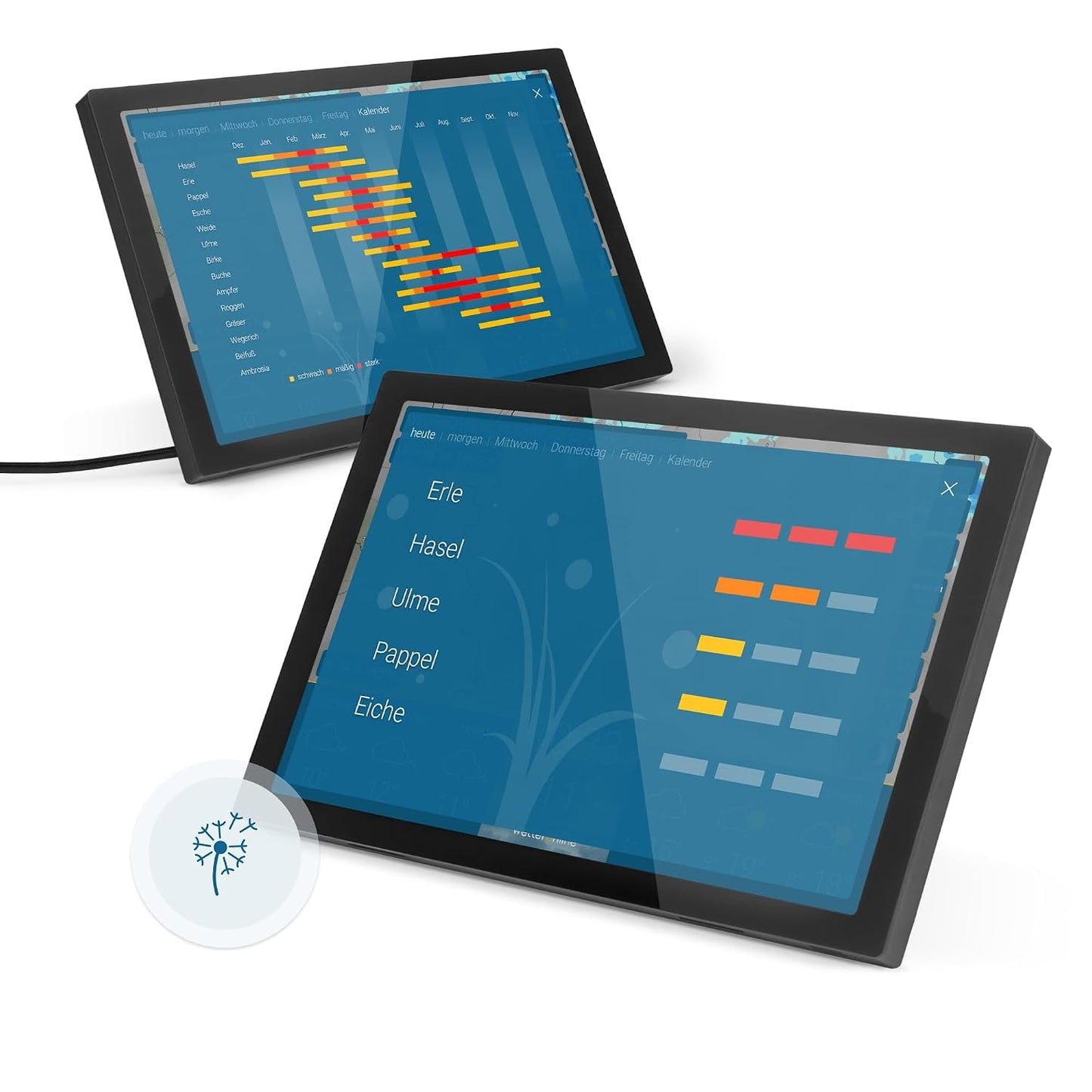 WLAN-Wetterstation mit HD-Display und WetterRadar, schwarz