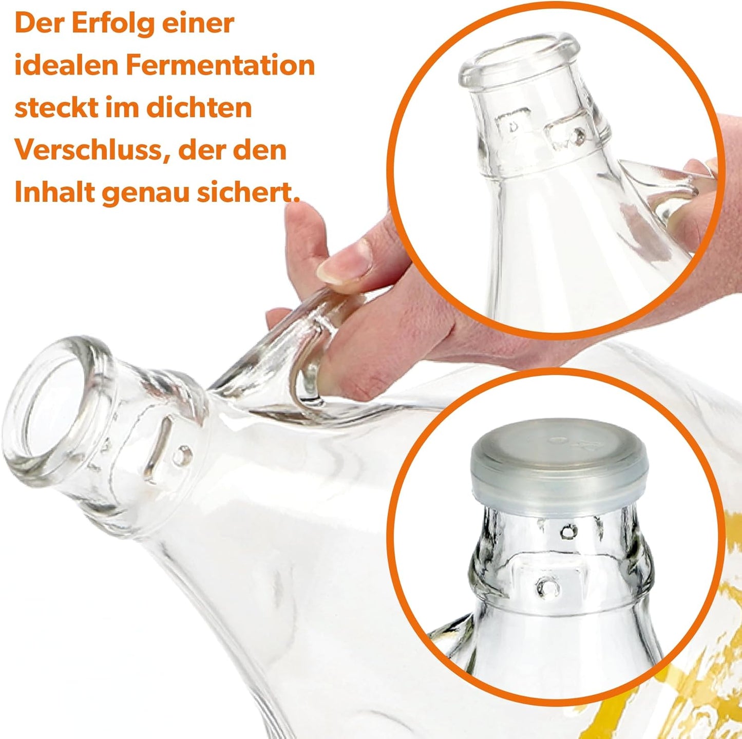 Weinballon-Set mit Gummistopfen, Gummistopfen 1