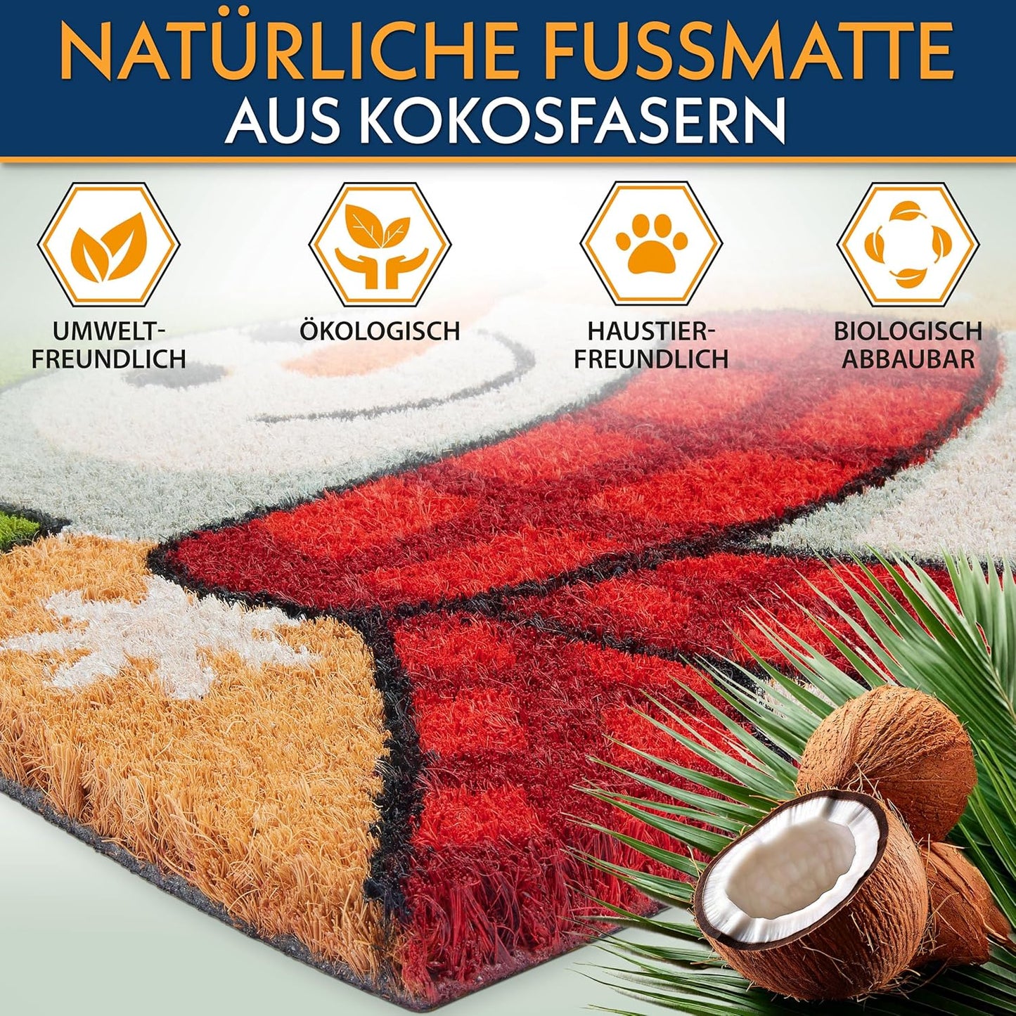 Weihnachtsfussmatte Let It Snow, Let It Snow - Schneemann