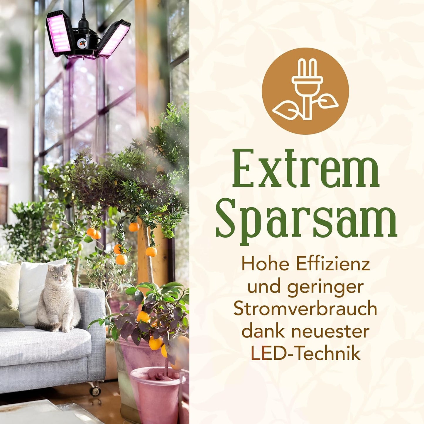LED-Pflanzenlampe FLEX [100W] mit Stativ, LED Lampe mit Stativ