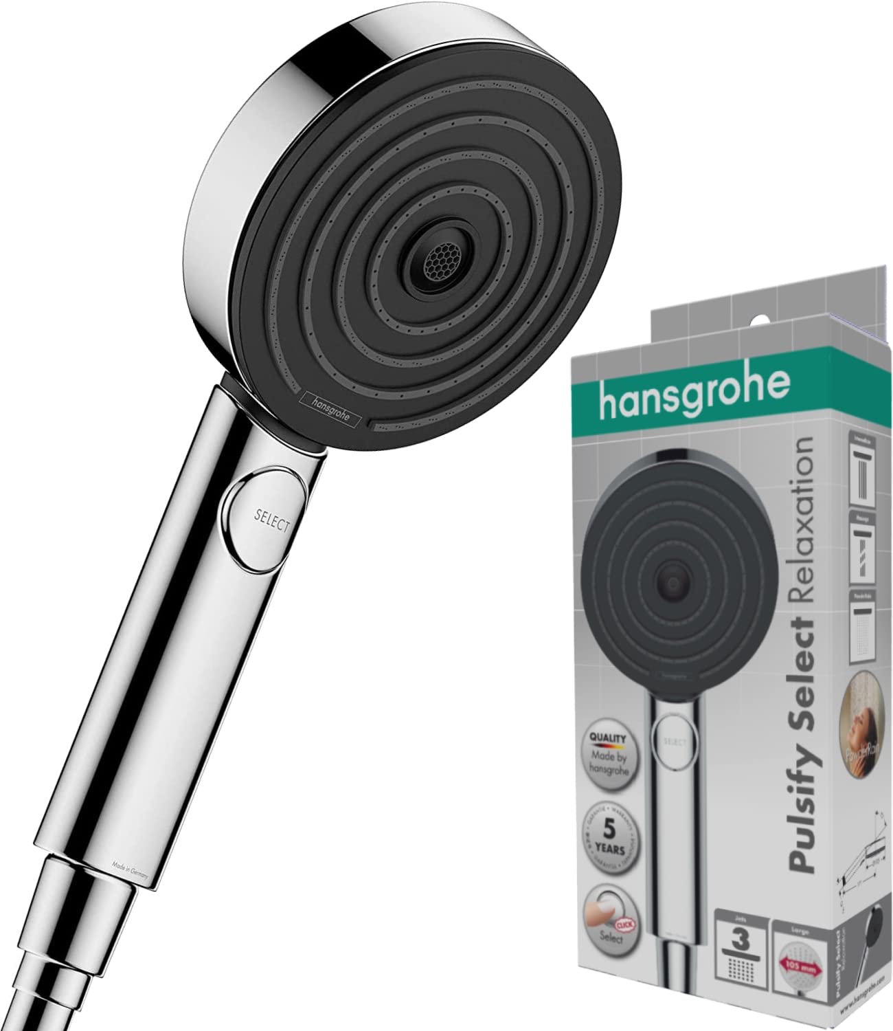Pulsify Select S 105 Relaxation, Chrom 3 Spray Patterns mit PowderRain und Massagestrahl