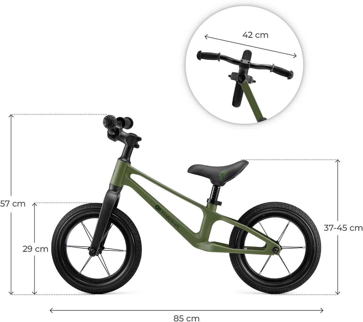 Laufrad Eter, bis 35 kg, 12 Zoll, Green
