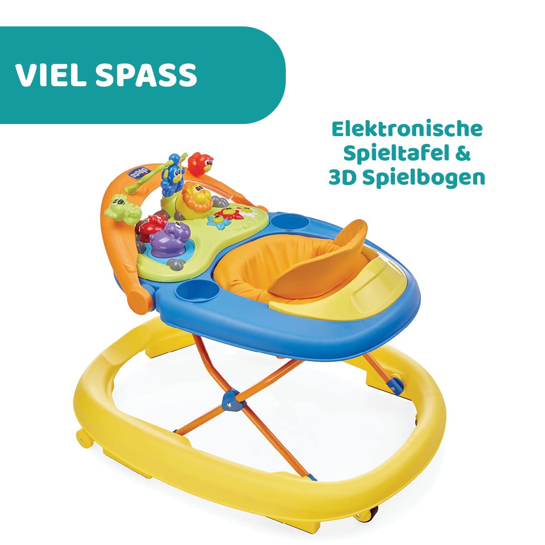 Walky Talky höhenverstellbarer Lauflernwagen mit Aktivitätszentrum, Sunny