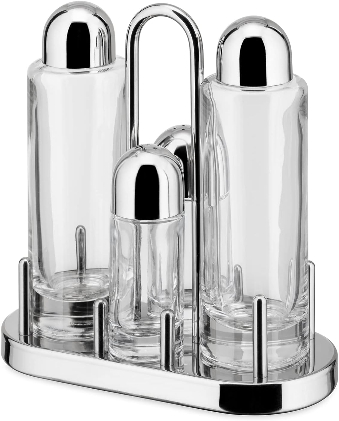 4-teiliges Menage-Set für Öl, Essig, Salz & Pfeffer