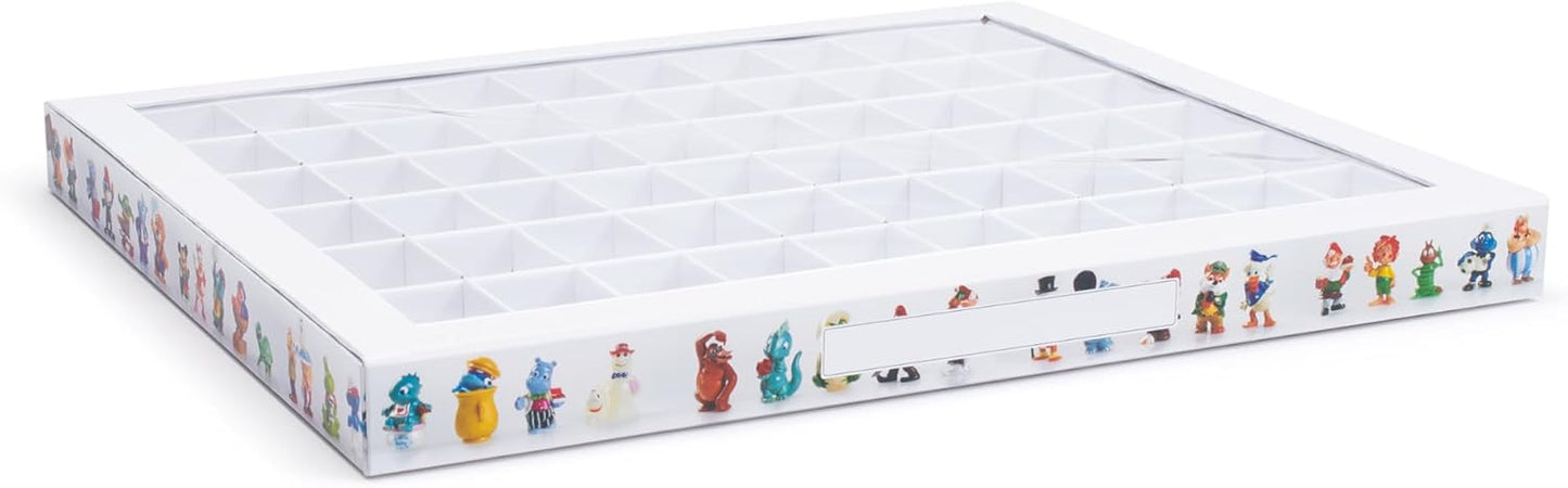 Kinderregal Surprise für Ü-Ei-Figuren mit 60 Fächern, Mehrfarbig