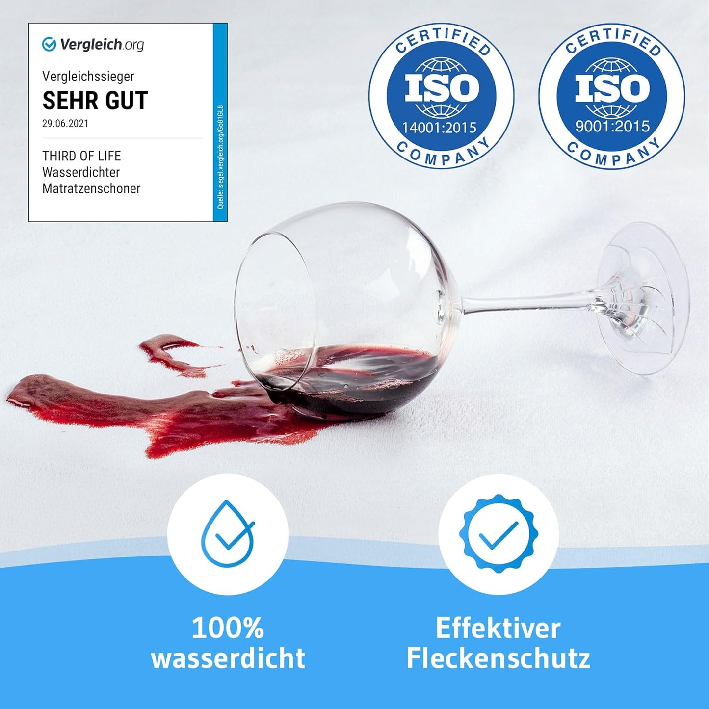 Wasserdichter Matratzenschoner 120x220 cm, 120x220 cm
