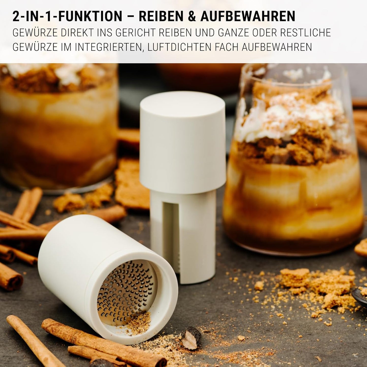 2in1 Gewürzmühle, Kaschmir Beige