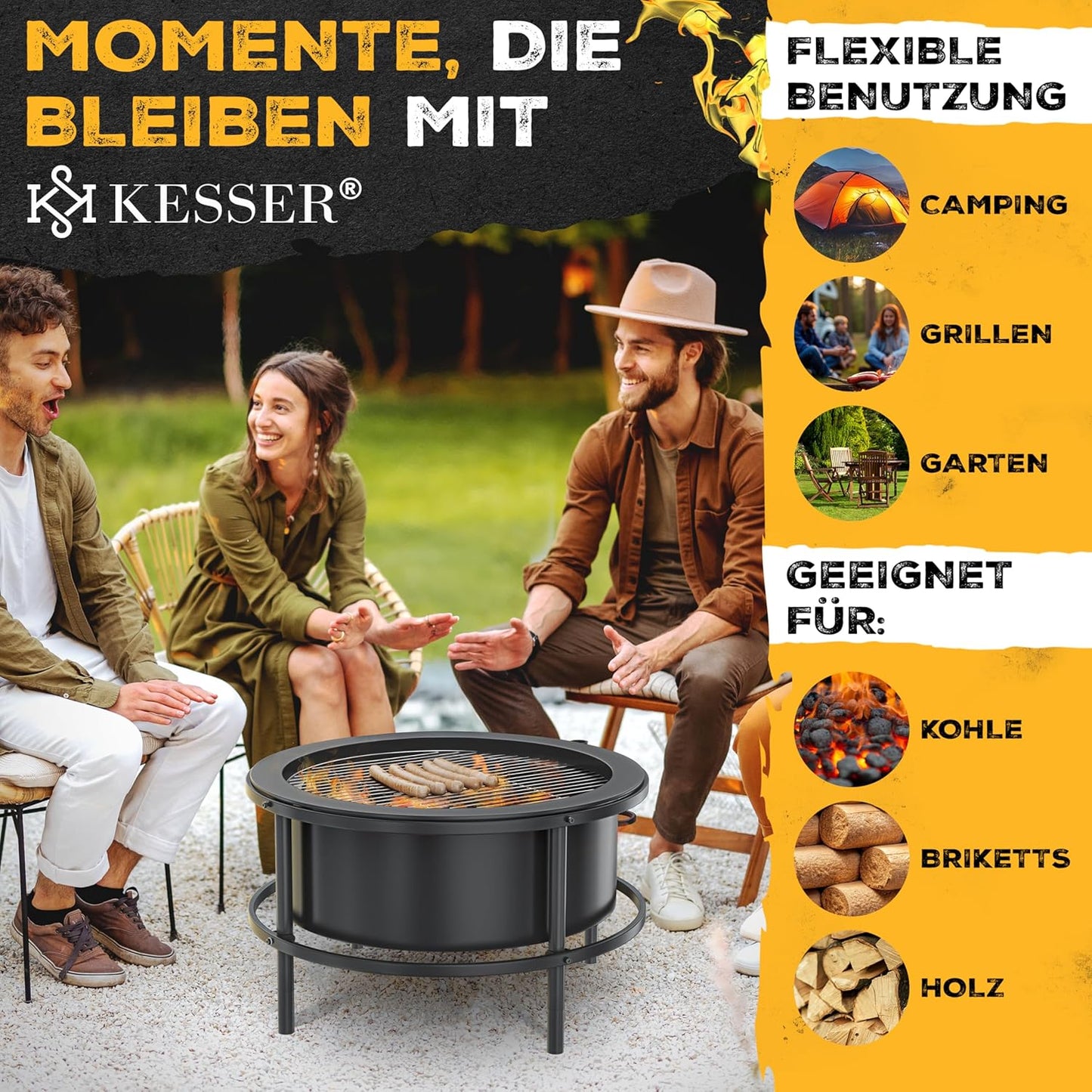 Feuerschale mit Grillrost