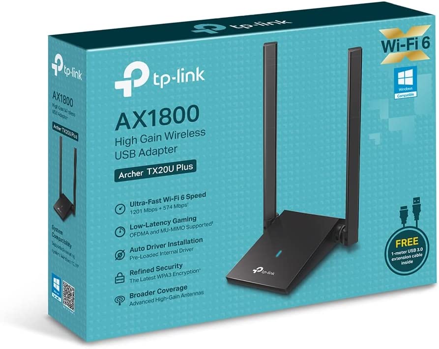 Archer TX20U Plus, WLAN-Adapter, AX1800 mit Zwei Antennens