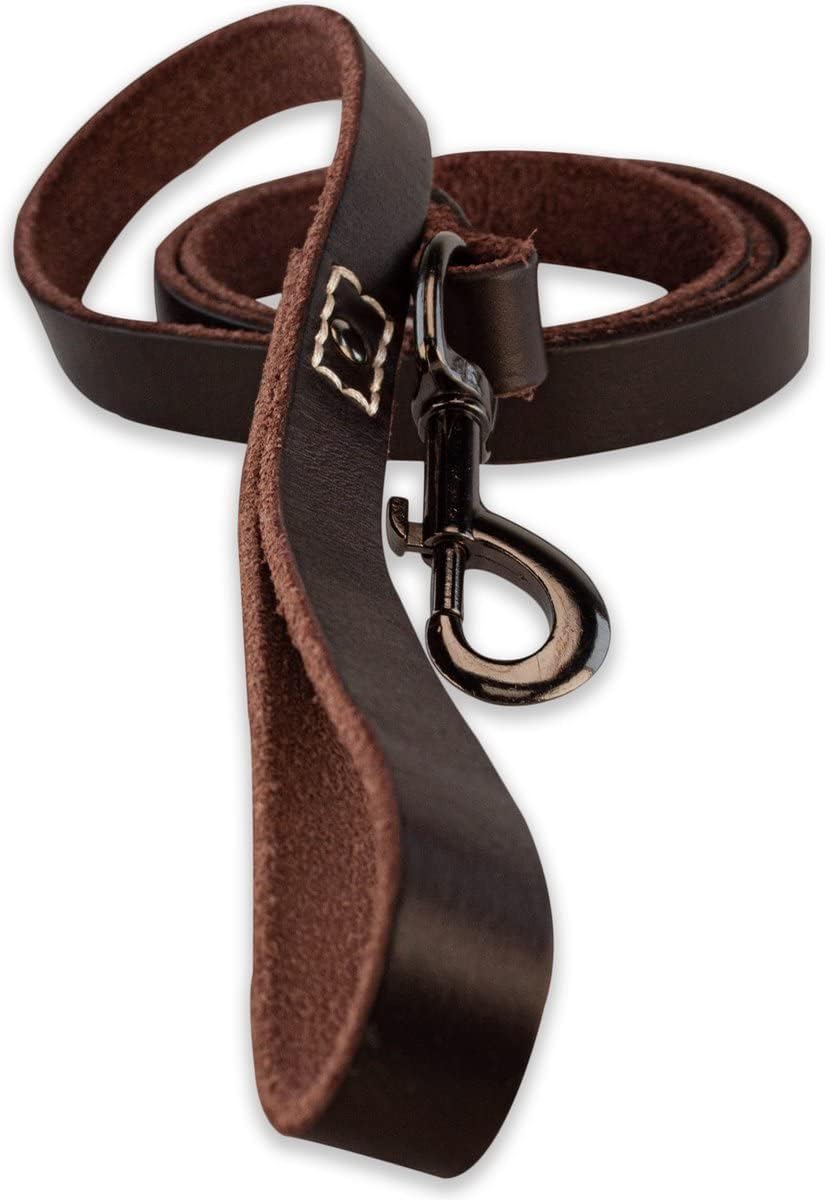 Hundeleine mit Naht, 140 cm, Braun/Schwarz 140cm