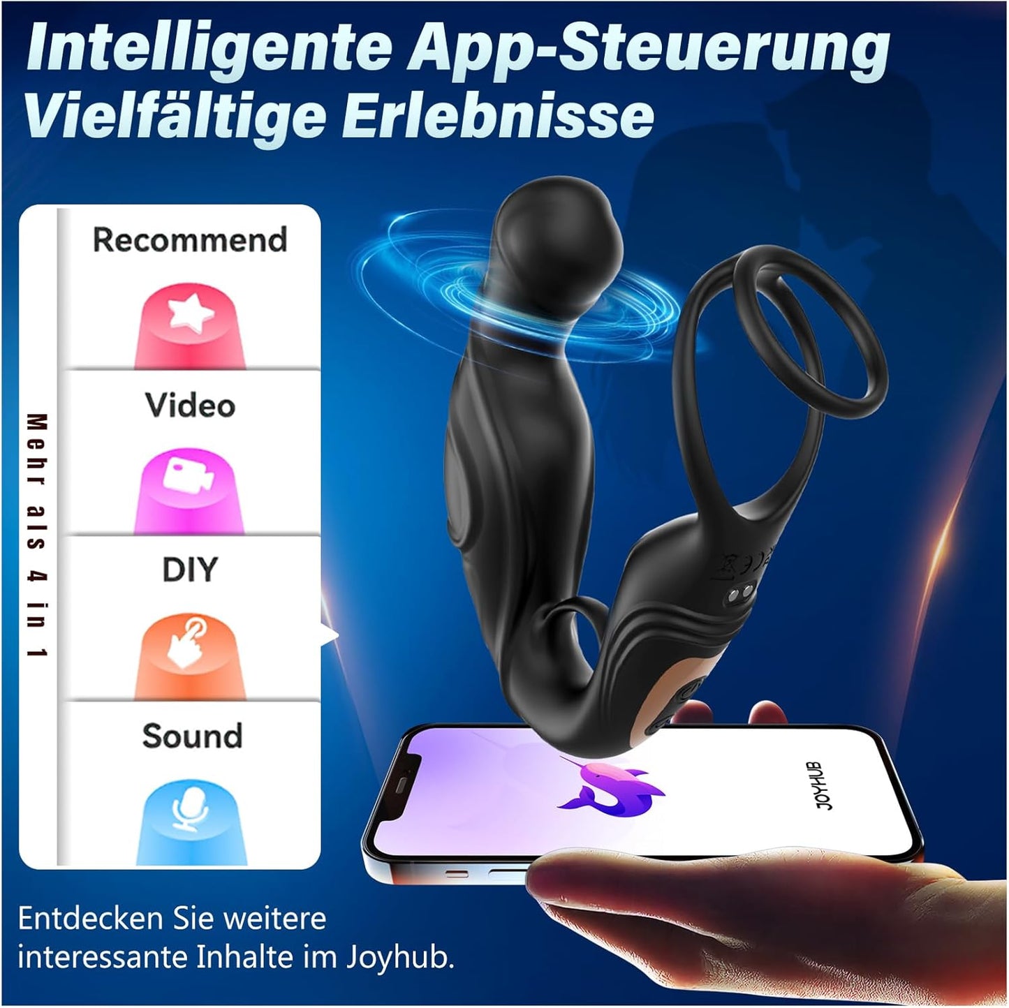 Prostata-Stimulator mit 360° Dehnung & 9 Vibrationsmodi