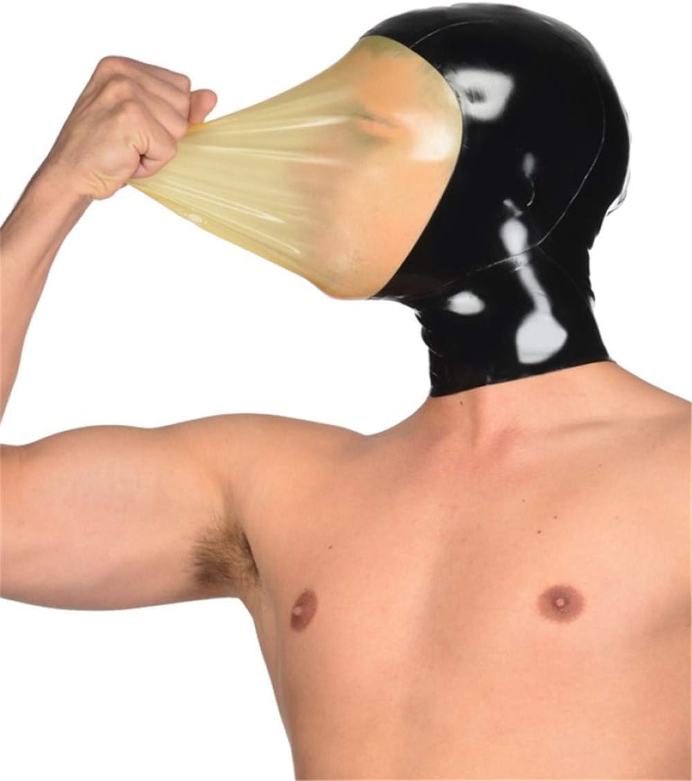 Latex Fetischmaske mit Reissverschluss für Cosplay