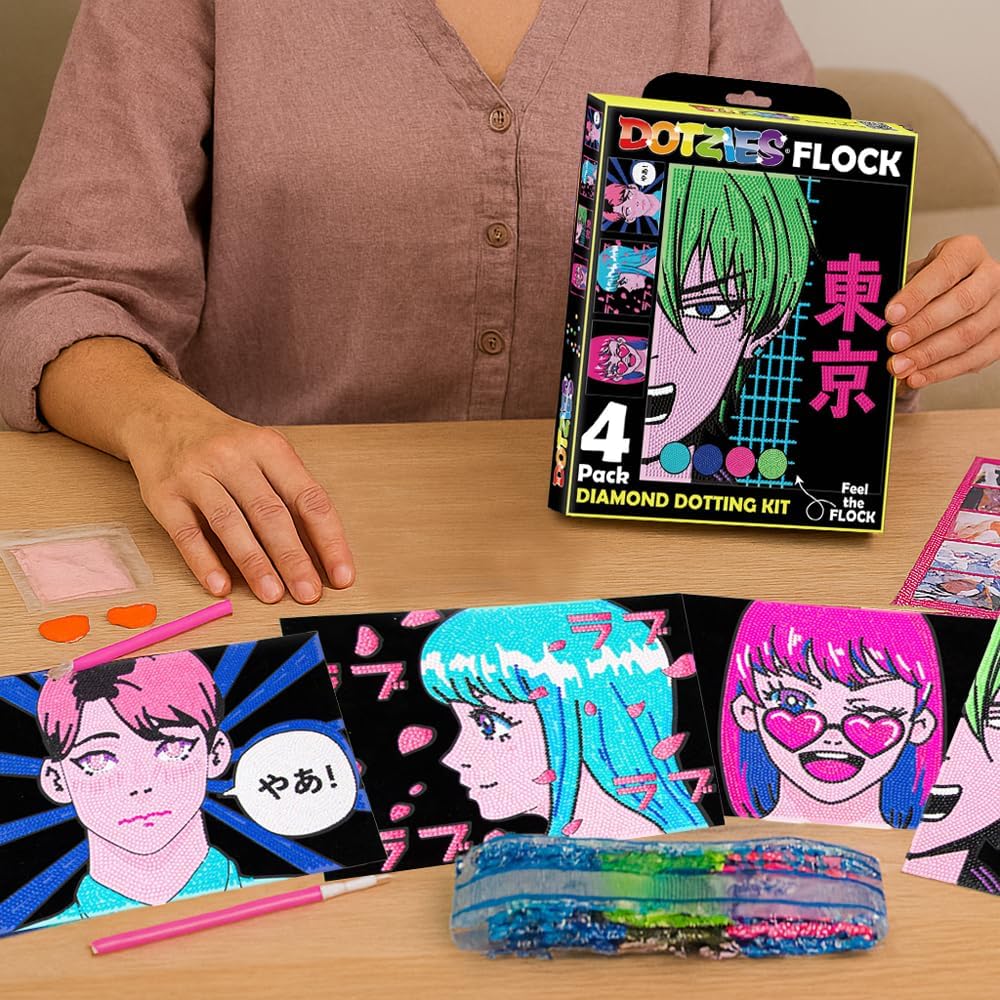Diamond Dotting Kit Flock-Anime