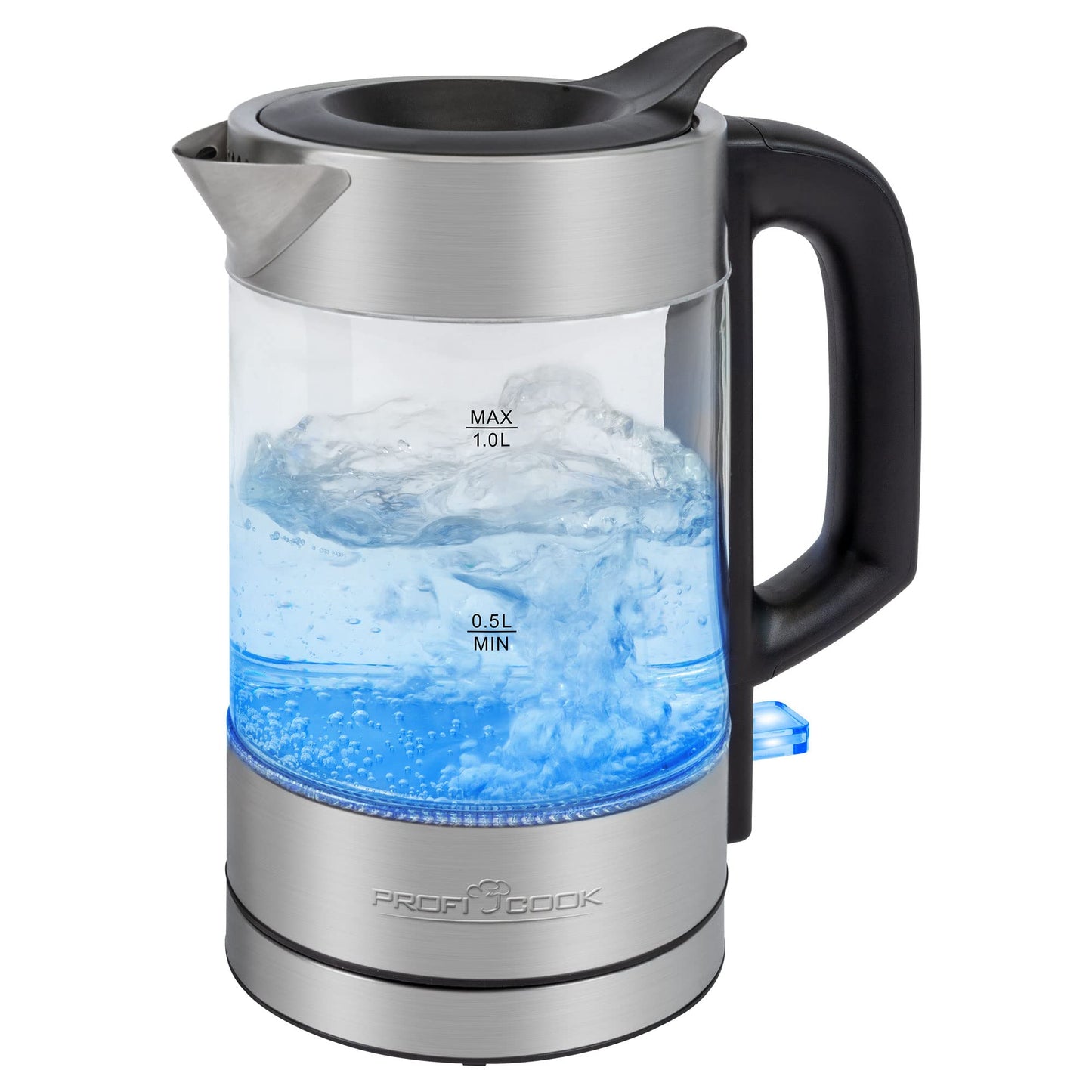 Glas-Wasserkocher PC-WKS 1229 G, 1 Liter