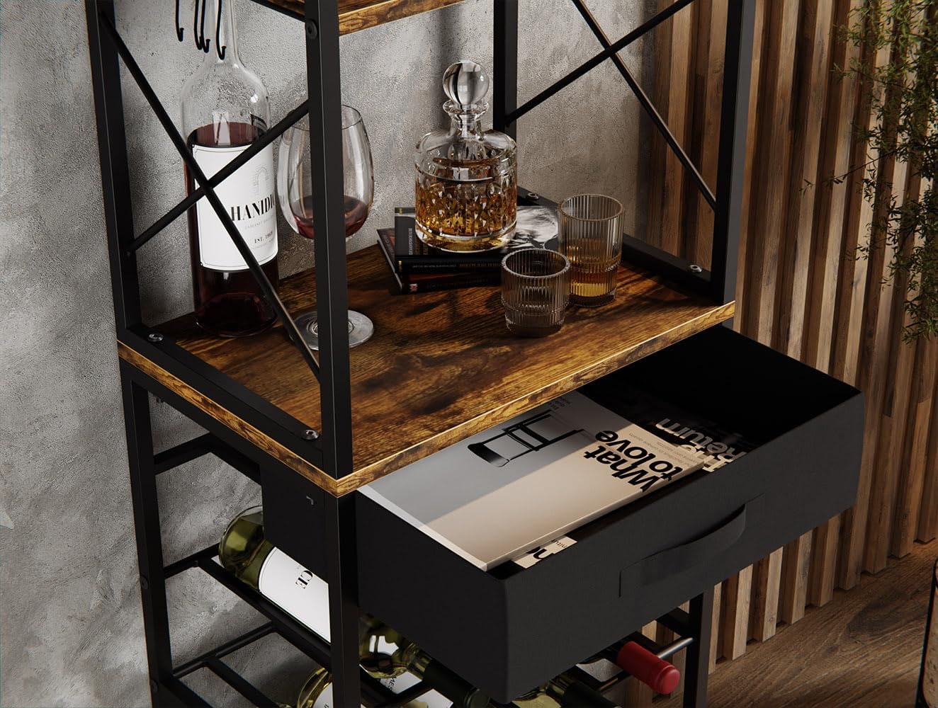 Metall-Weinregal für 7-30 Flaschen, LOFT 2-20S