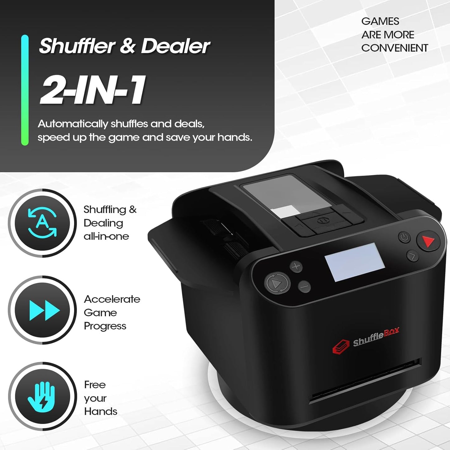 Automatische Kartenmischer G1 Pro, Schwarz
