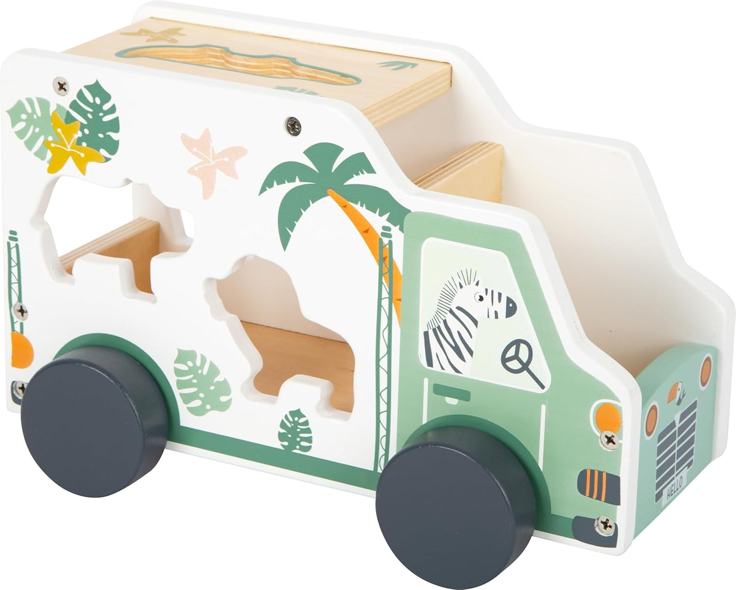 Steckspiel Safari-Auto mit Figuren, Steckspiel Auto