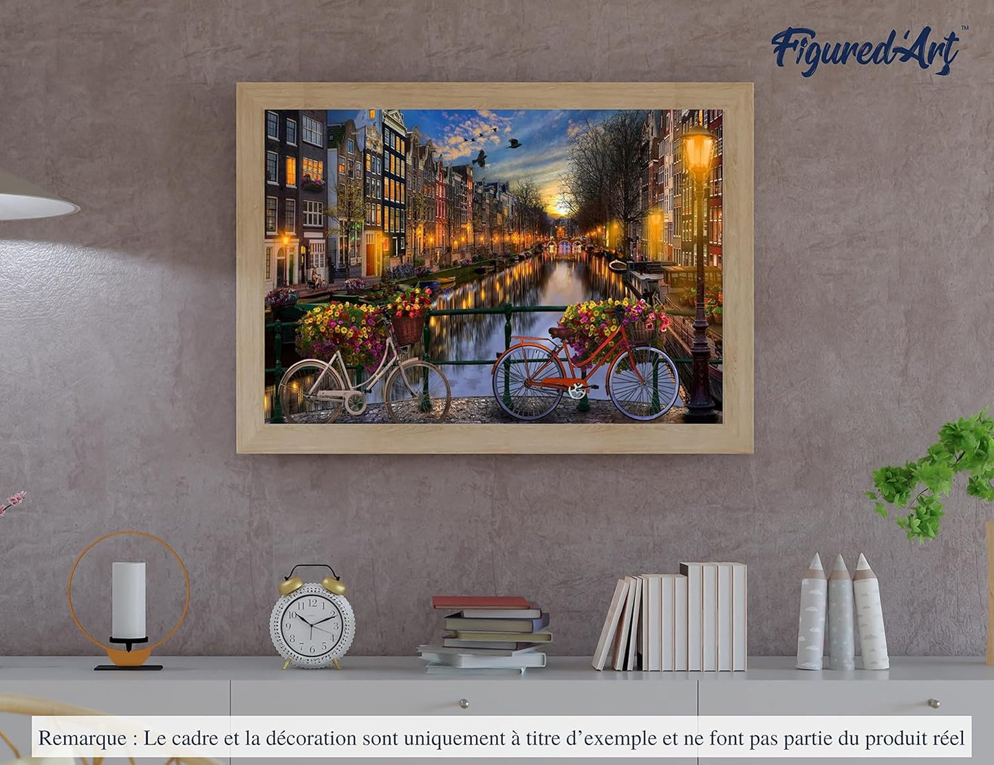 Malen nach Zahlen Set - Kanal Amsterdam, Kanal Amsterdam 40x50cm Mit Rahmen (bereits gespannt)