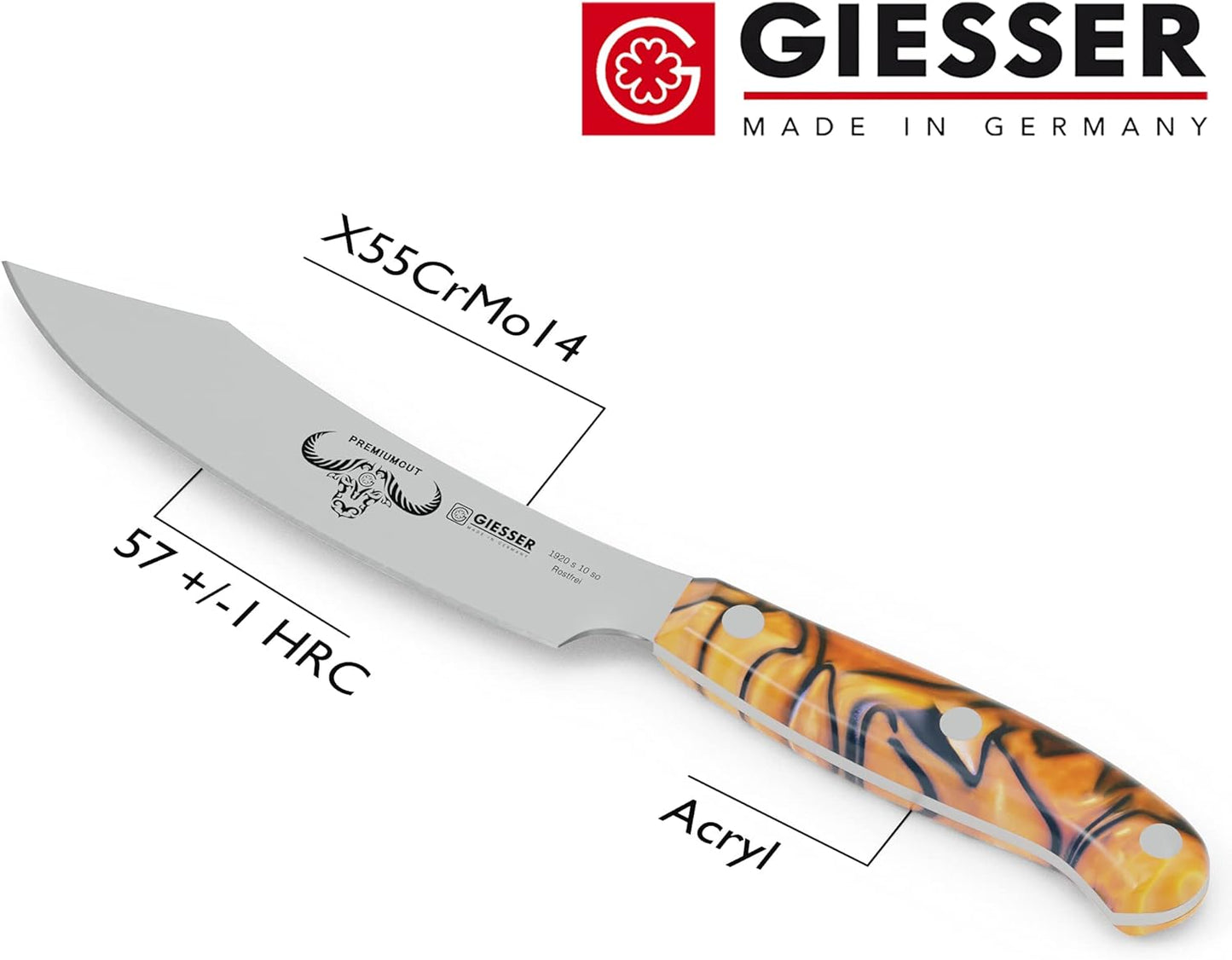 Spickmesser, 10 cm Spickmesser, Spicy Orange