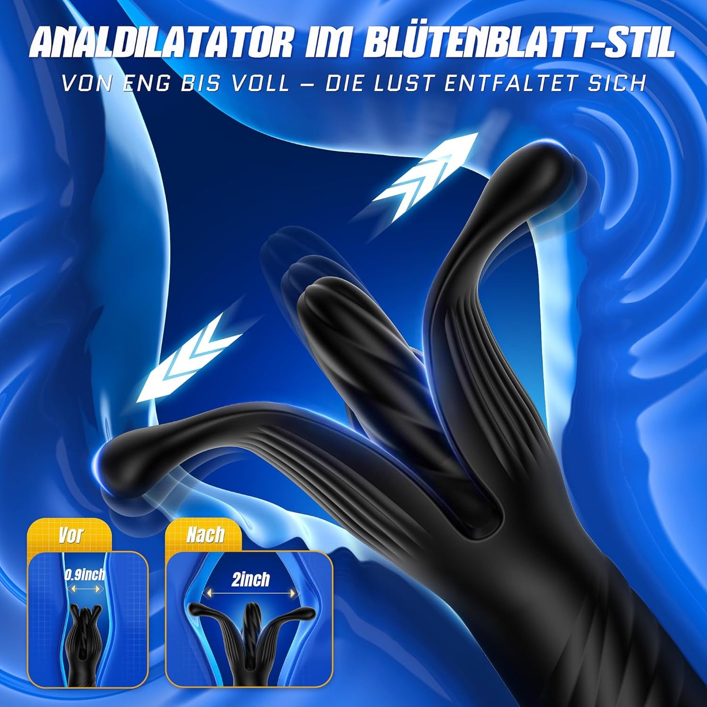 4-in-1 Expansions- und Schubmodi Prostata Stimulator mit App-Steuerung, Dark Blue