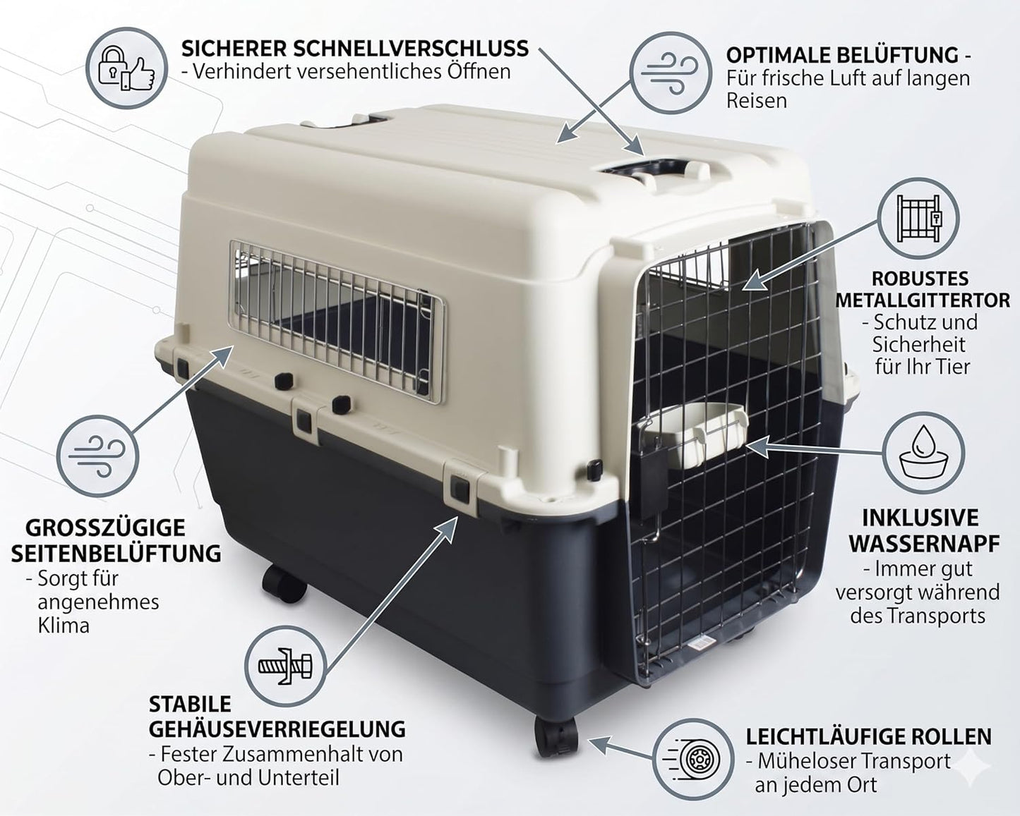 Transportbox für Hunde, XS
