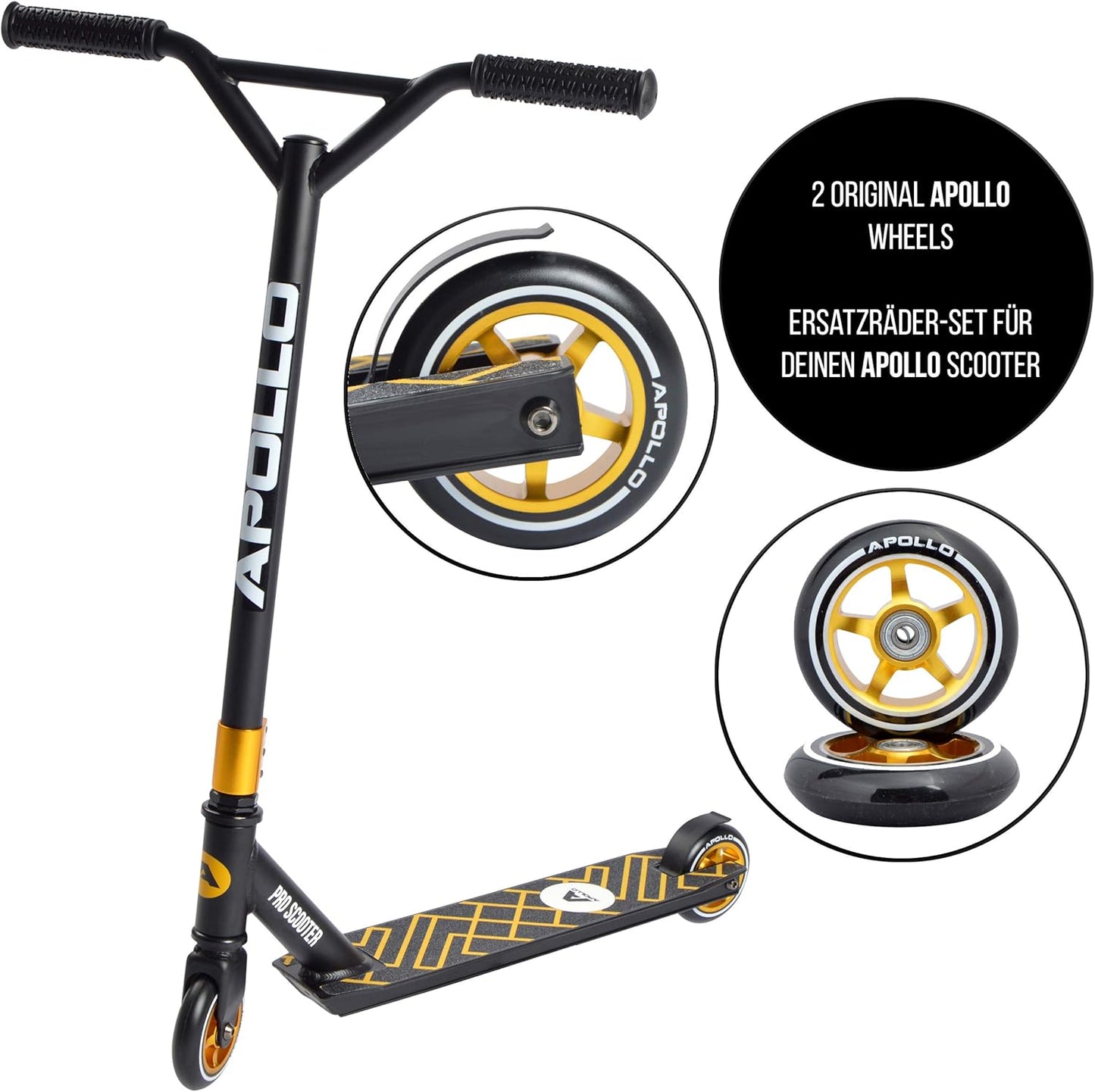 Pro Wheels, 100mm - Gold