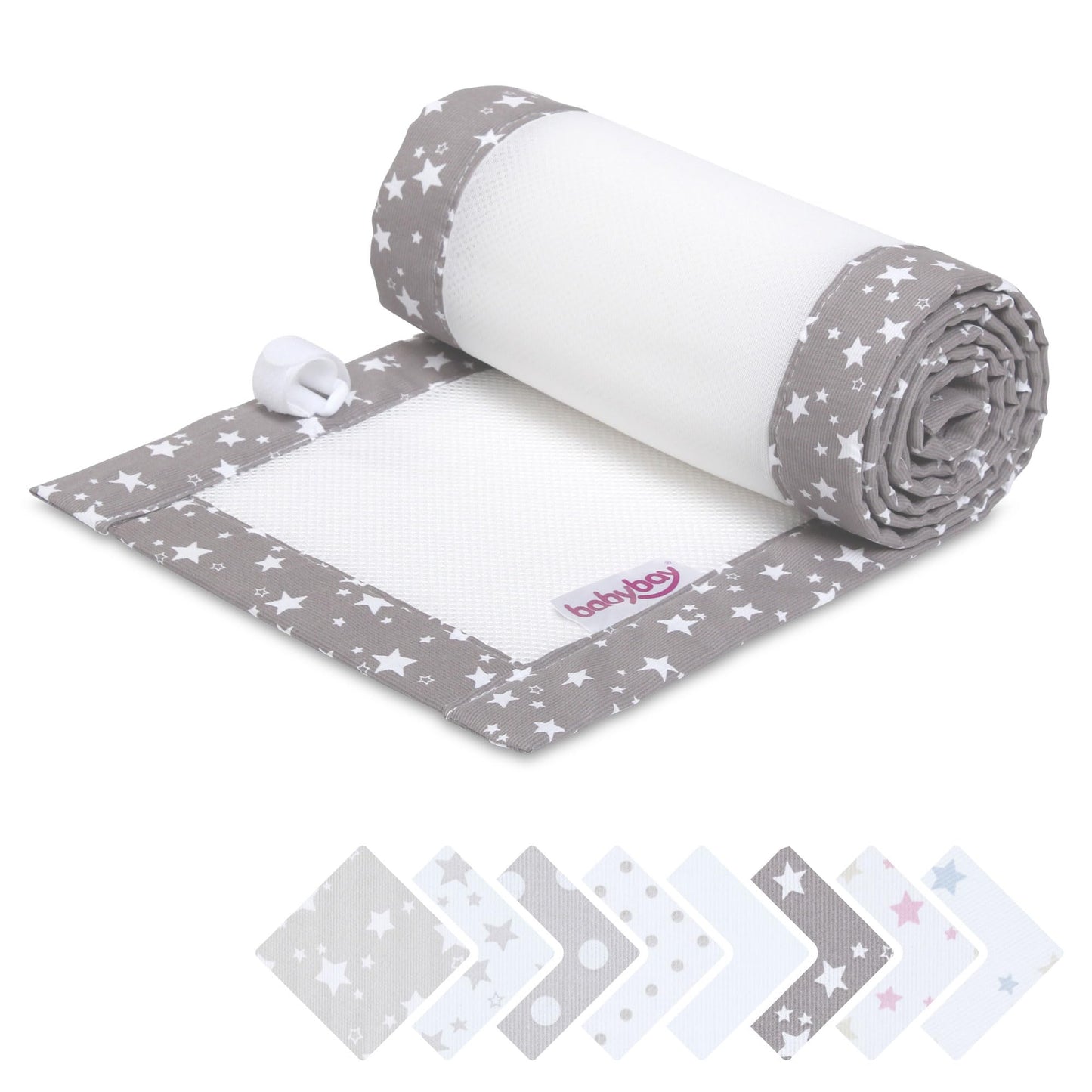 Babynestchen, Taupe Sterne Weiss für Modell Boxspring XXL