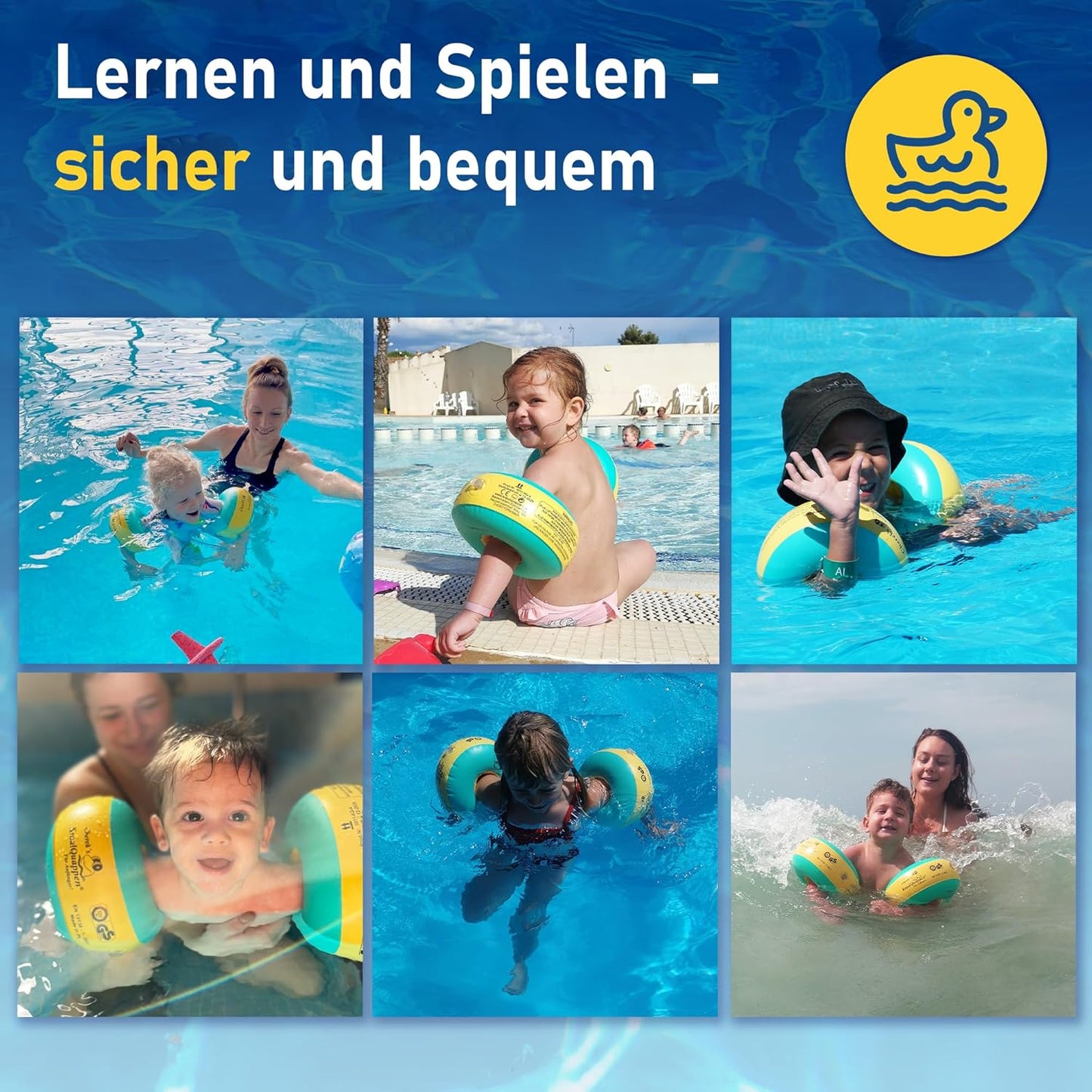 Schwimmflügel für Anfänger ab 7 Monaten