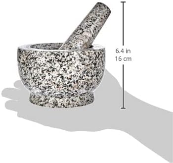 Mörser und Stössel, 13 x 13 x 8 cm Grau