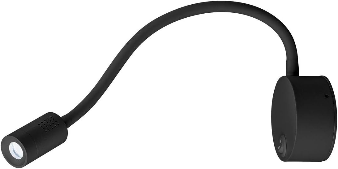 LED-Wandaufbauleuchte, Schwarz LED Leuchtmittel Kaltweiss (4000K)