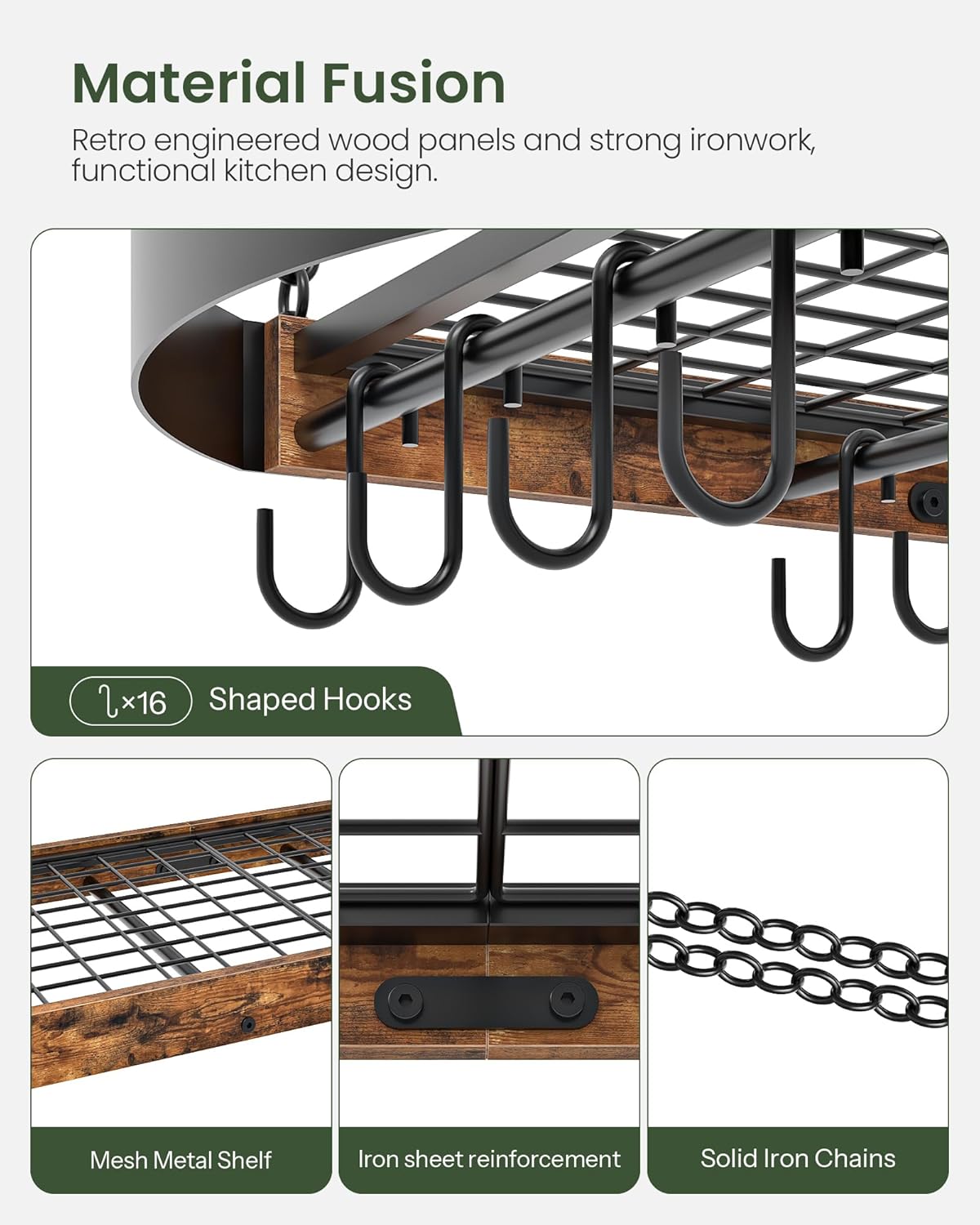 Küchenorganizer mit 16 Haken