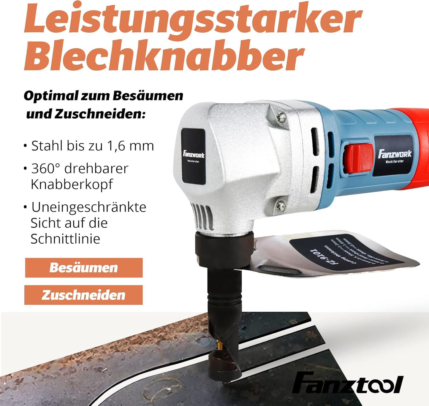 Blechknabber, mit Koffer und 2 x Stempel