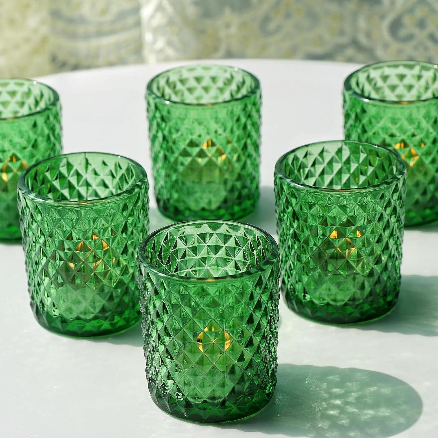 12er-Set Teelichthalter, Grün 12