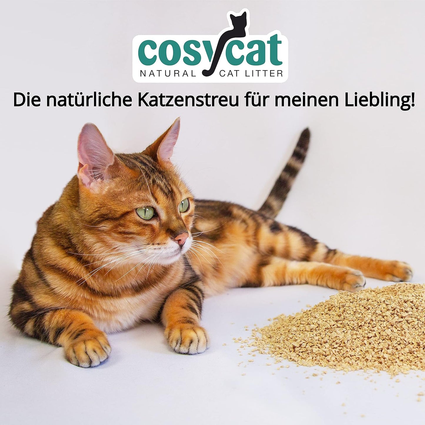 Klumpendes Bio-Katzenstreu aus Holz (40 l), FEIN 40 l (4 x 10 l)
