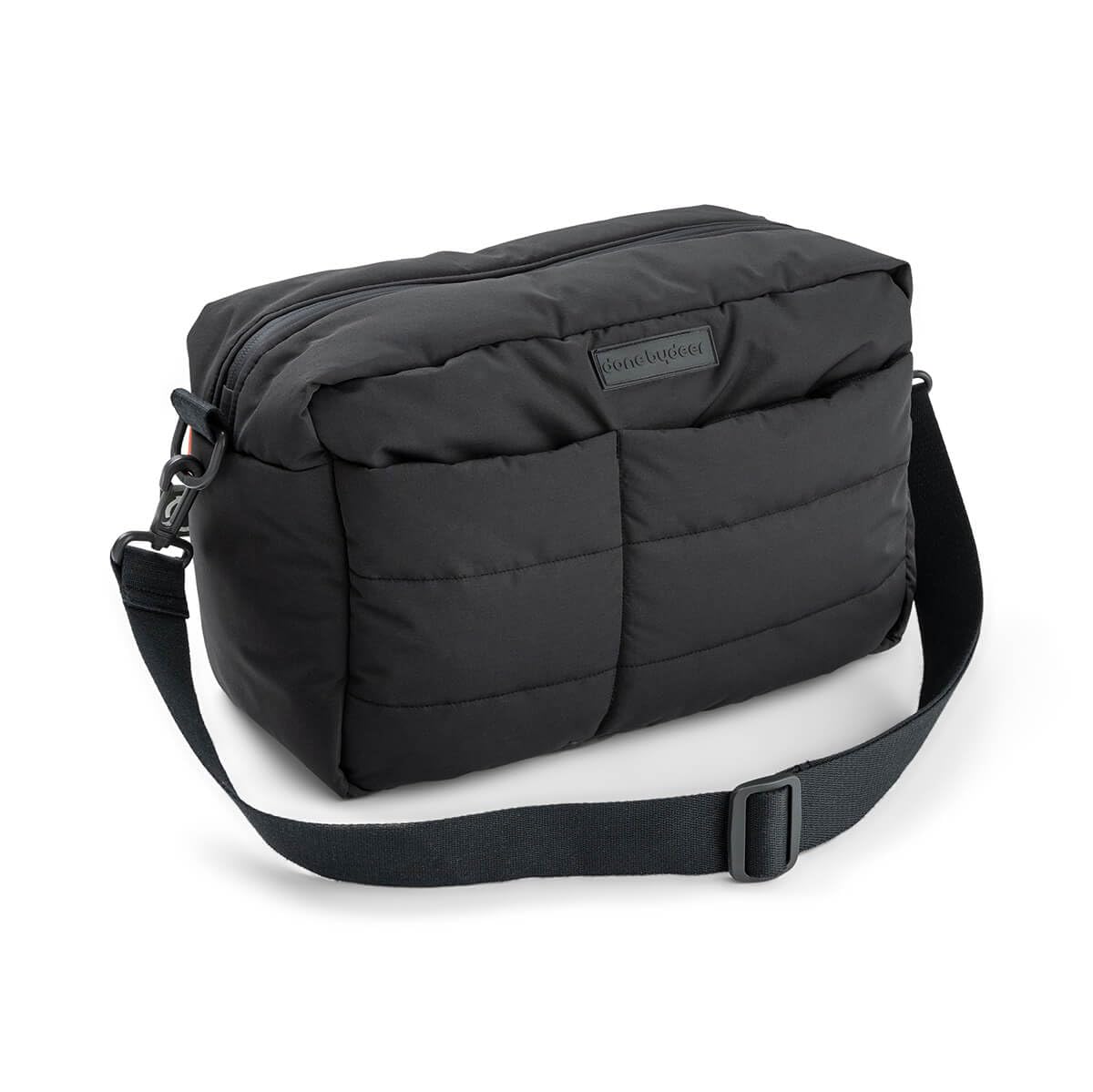 Wickeltasche mit Wickelunterlage & Haken, Schwarz