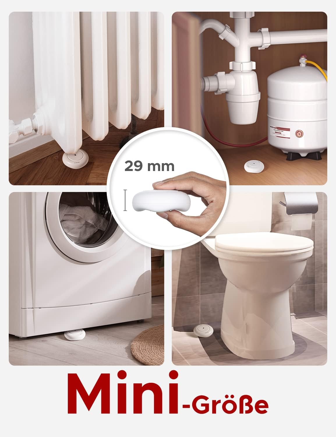 Wassermelder SWS51, 1x Wassermelder Ohne Basisstation