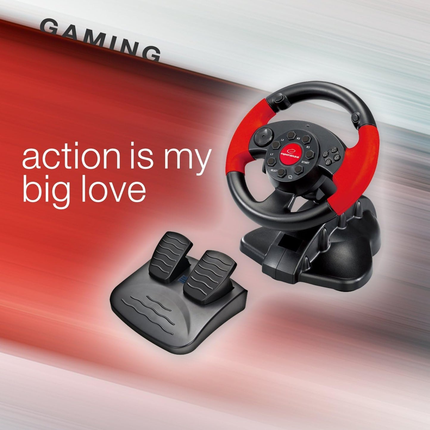 Gaming Lenkrad EG103, PS2/PS3/PC Single