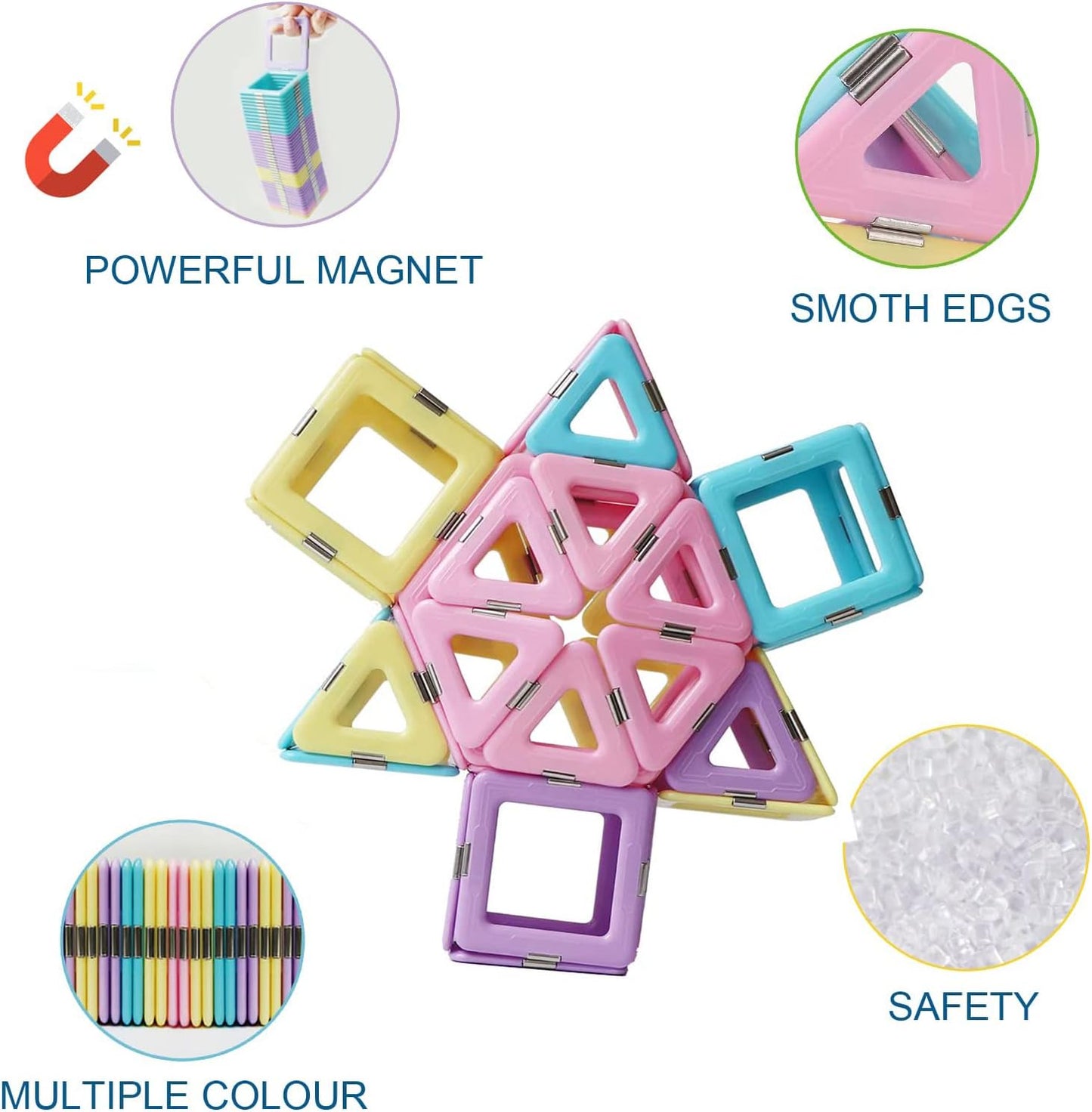 Magnetbausteine-Set, 80 PCS