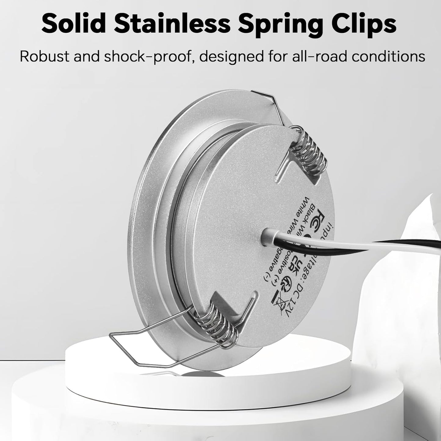 4 x LED-Einbaustrahler, Silber 3000k