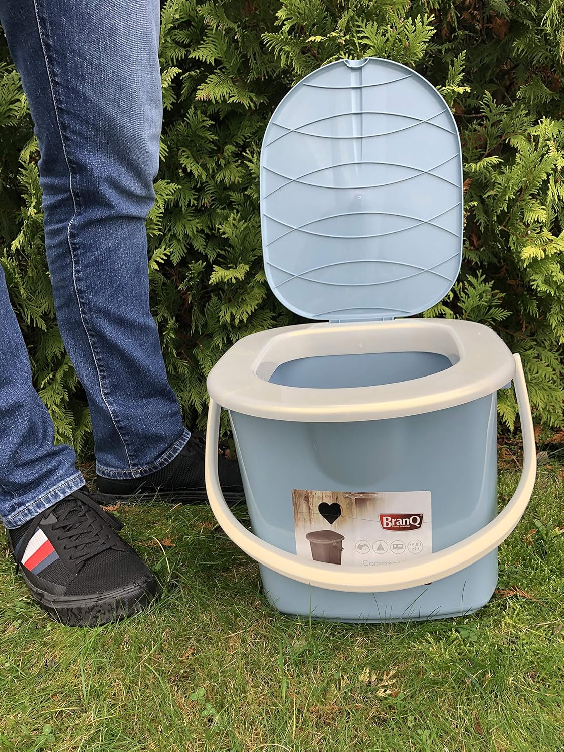 Mobile Campingtoilette, Hellblau
