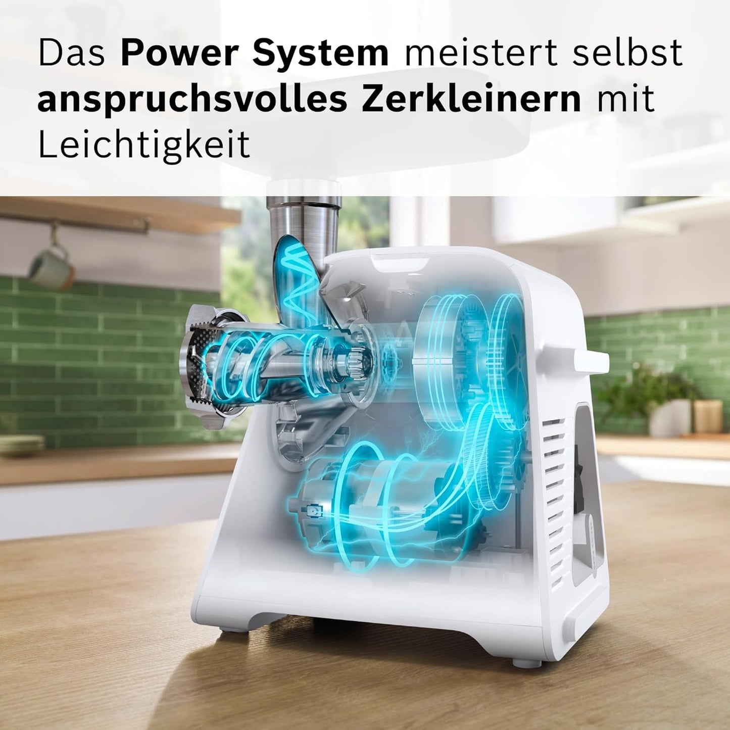 MultiPower Serie 6 Fleischwolf mit Kebbe- und Wurst-Aufsatz, Weiß