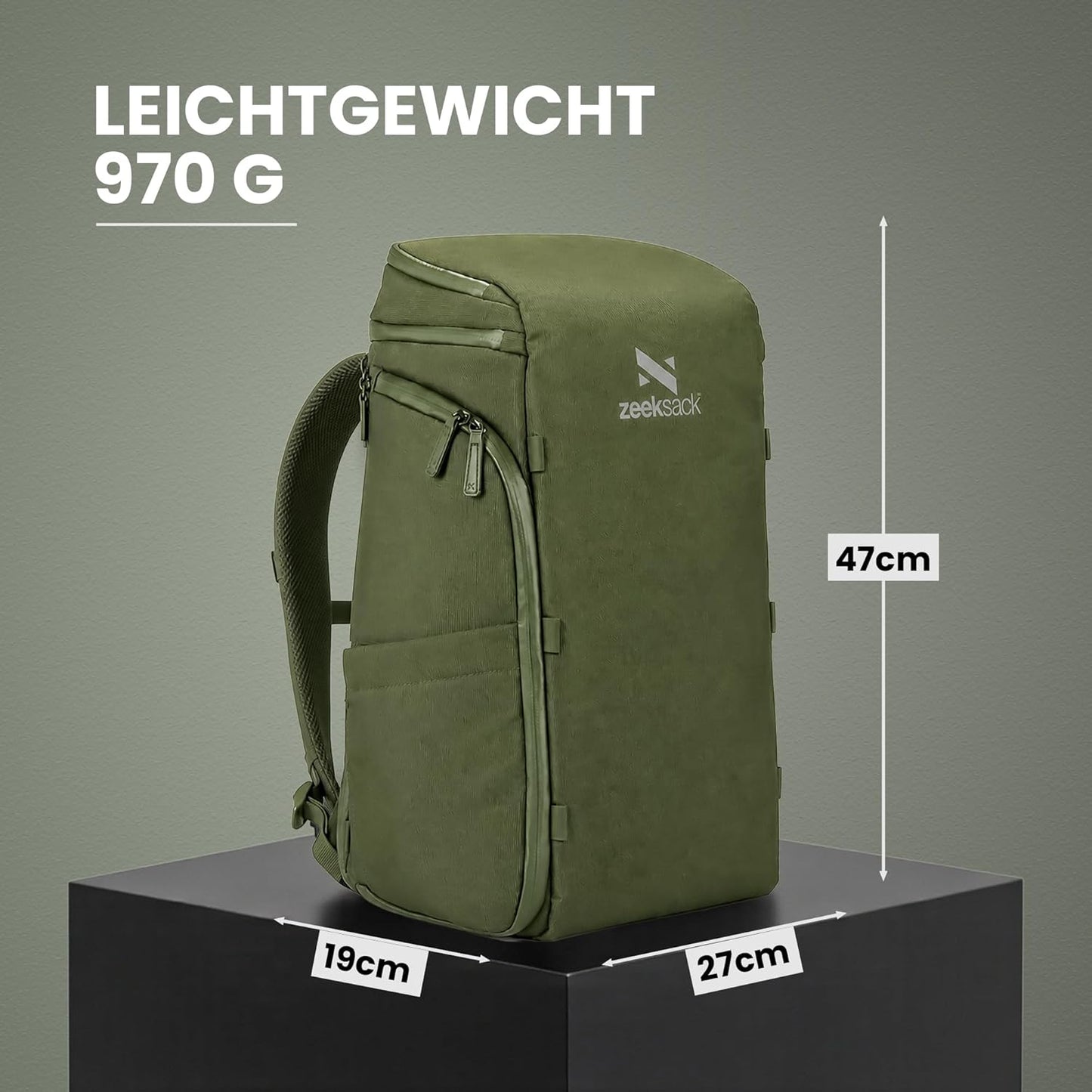 The Organizer Rucksack, Grün Einzel - 20L