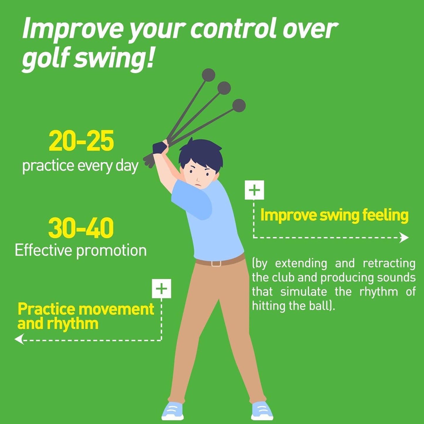 Golf Rhythmus-Schwungtrainer mit Klick-Sound