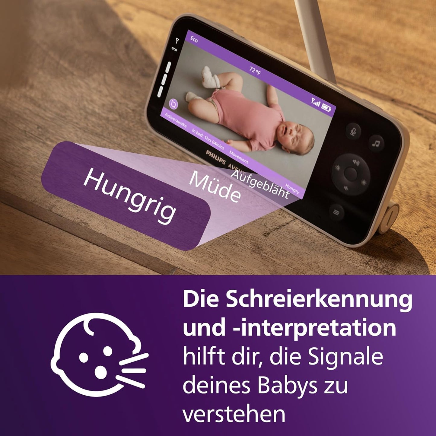 Sense IQ Videophone mit Schlaf-Tracking, SCD973/26