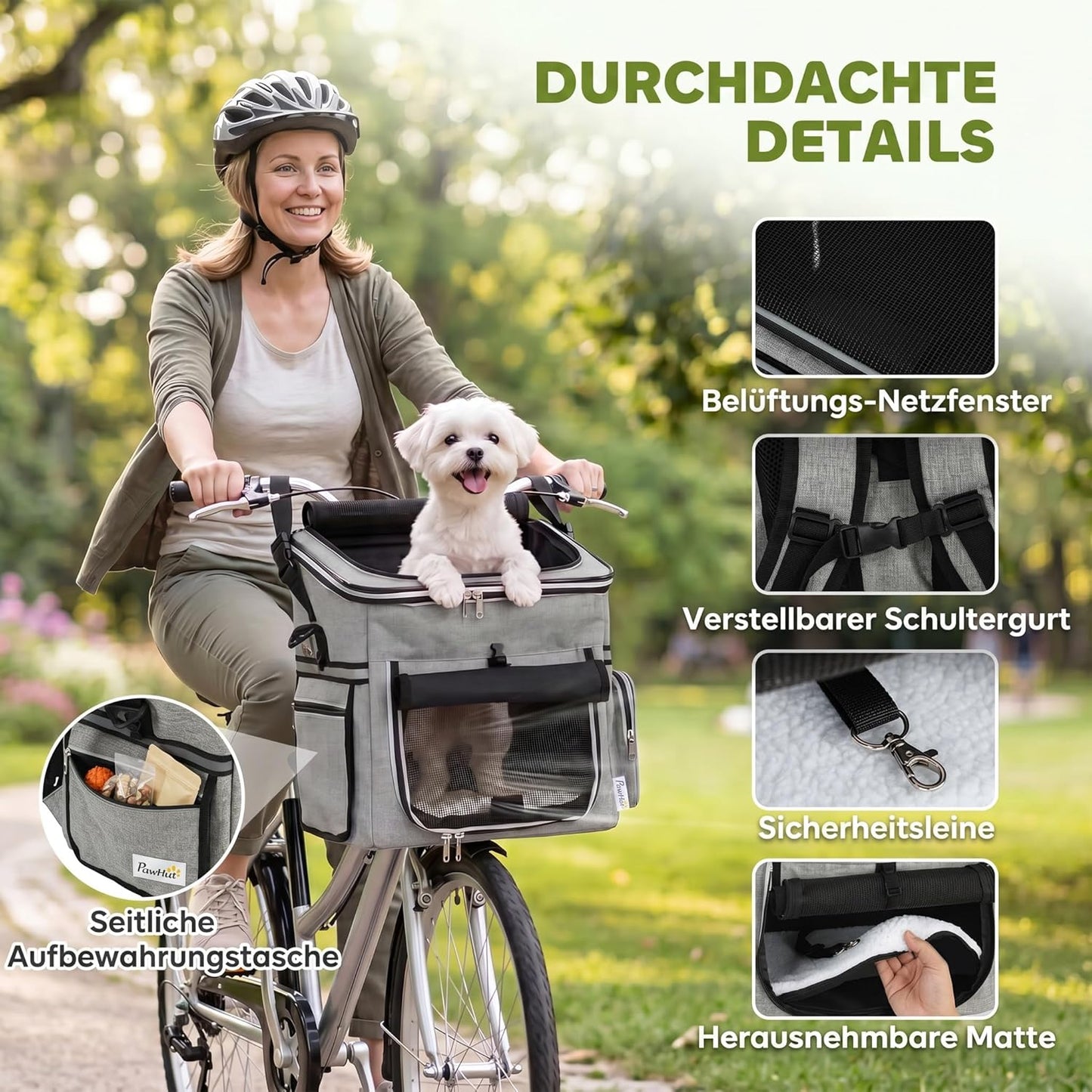 Velokorb mit Sicherheitsleine