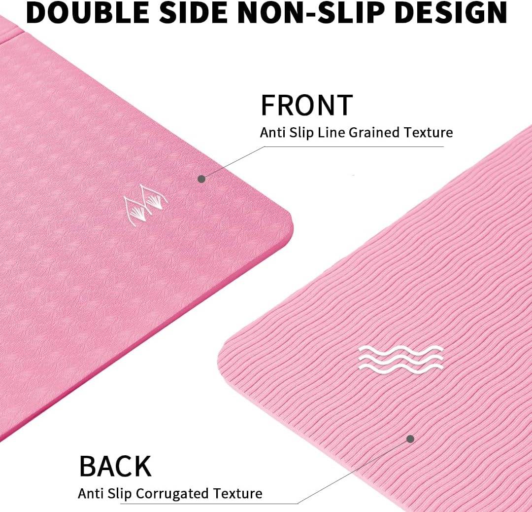 Klappbare Yogamatte, Rosa 183*61*0.6cm