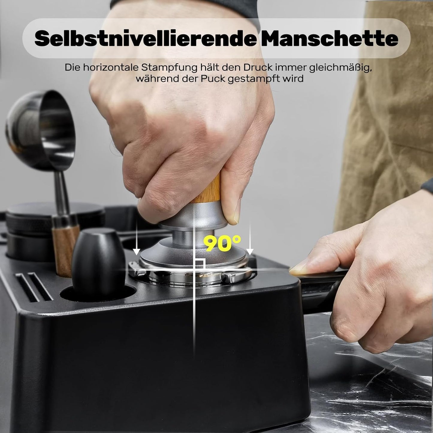 Kalibrierter Espresso-Tamper, Silber / 54mm