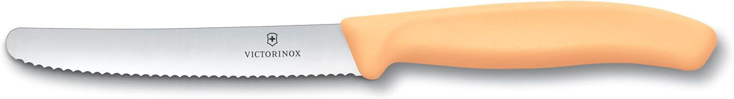 Swiss Classic Frühstücksmesser-Set mit Wellenschliff, Pink, Orange, Gelbtöne